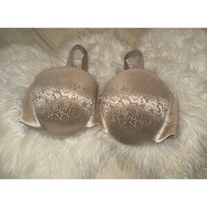 Soma Stunning Support Balconette Bra Floral Lined Underwire Womens 40DDD Beige